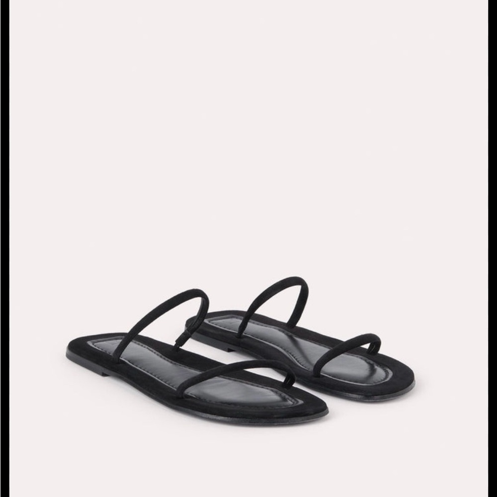 Toteme Black City Slides Sandals